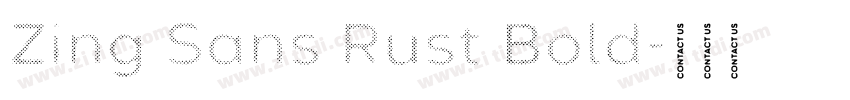 Zing Sans Rust Bold字体转换